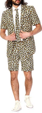 OppoSuits 'The Jag - Summer' Trim Fit Two-Piece Short Suit with Tie