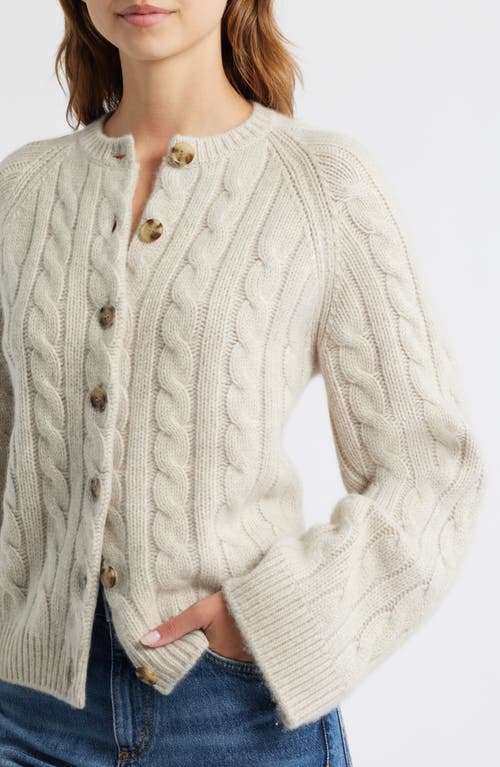 Doen Virginie Cable-knit Cardigan In White
