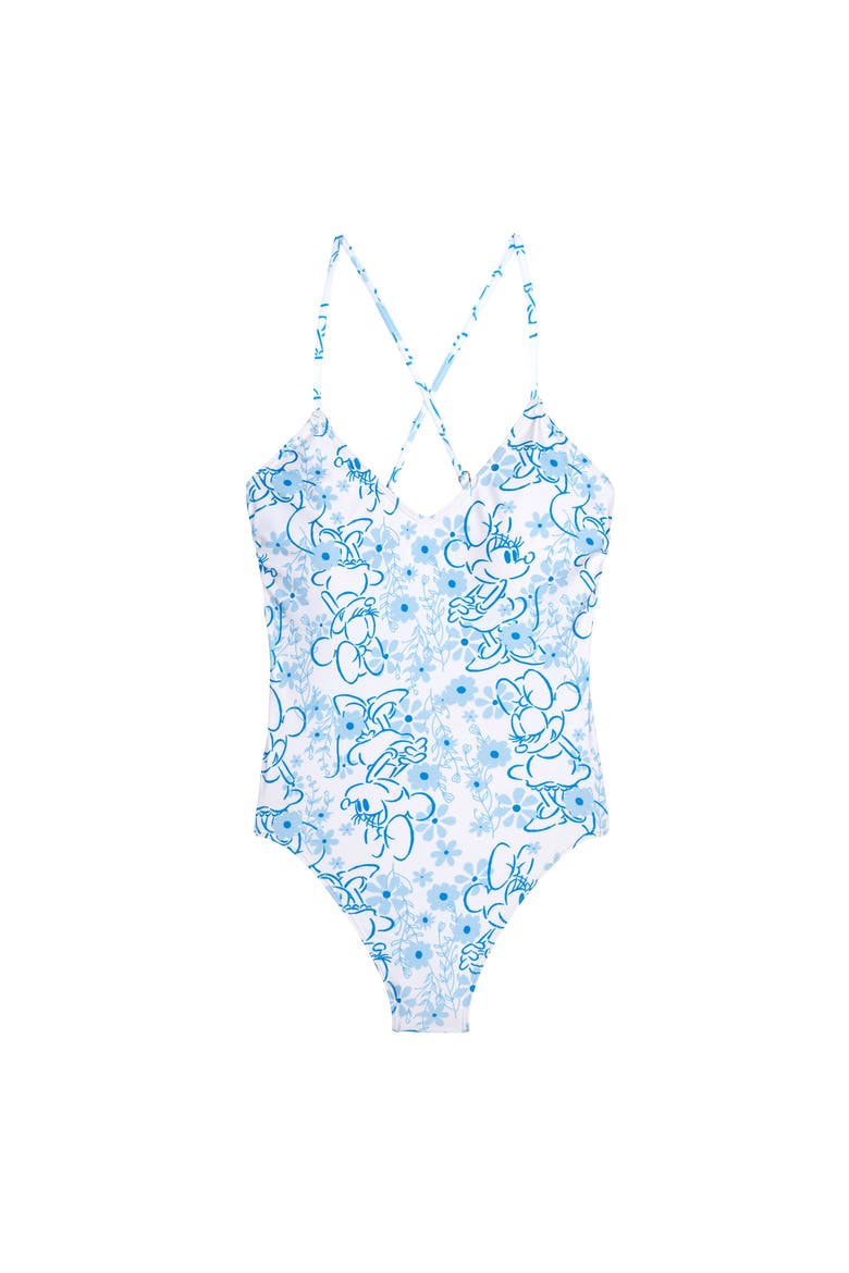 Minnie Mouse Sleeveless One Piece Swimwear, Main, color, Minnie Mouse Blue