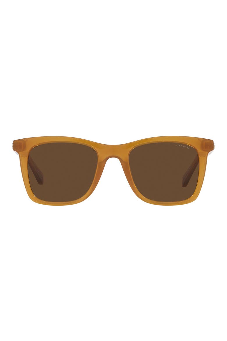 51mm Gradient Square Sunglasses, Main, color, YELLOW