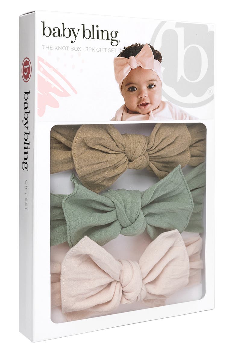 3-Pack Bow Stretch Headband, Alternate, color, OAK/ SAGE/ OATMEAL