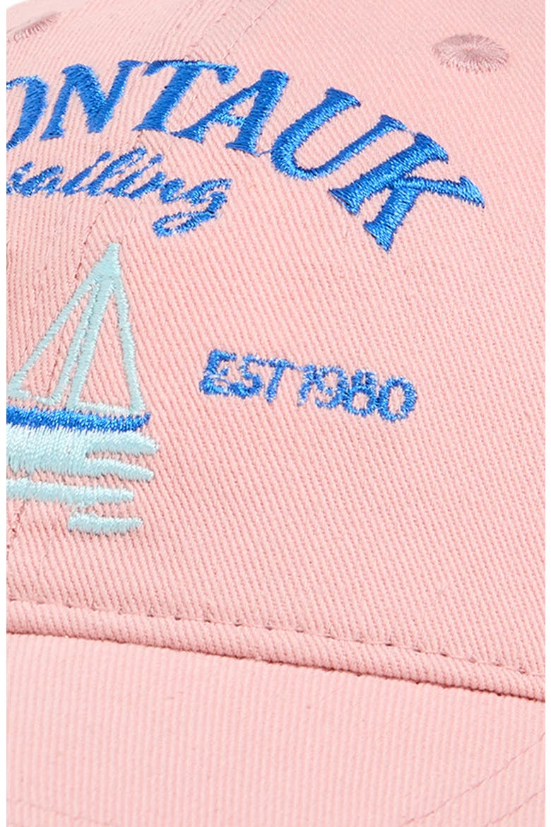 Embroidered Baseball Cap, Alternate, color, PINK MONTAUK SAILING