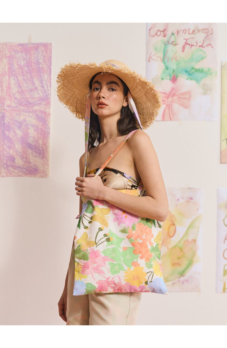 Lost Pattern NYC FRIDA x LOST PATTERN "Frida
s Garden" Tote Bag, Alternate, color, Pink