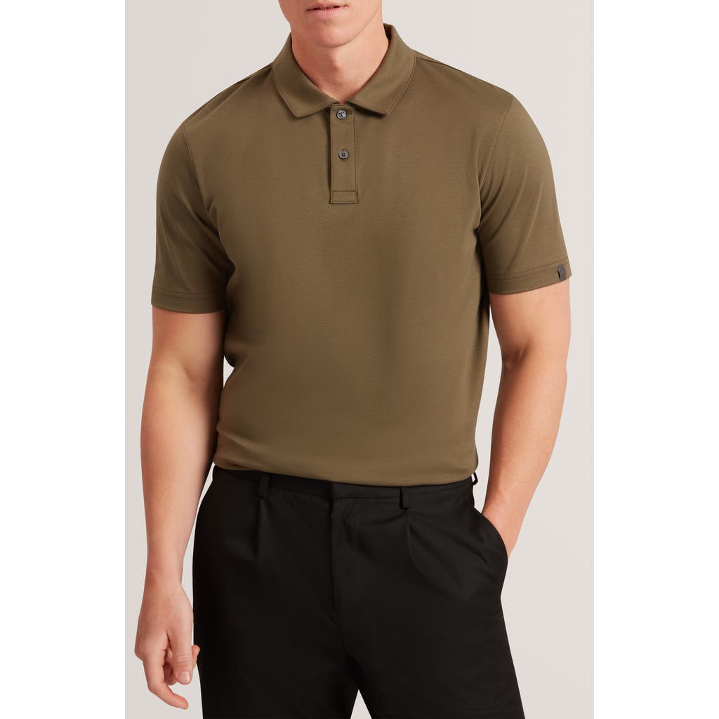 Ted Baker Connall Cotton Polo In Brown