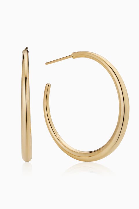 14K Yellow Gold The Archie Hoops