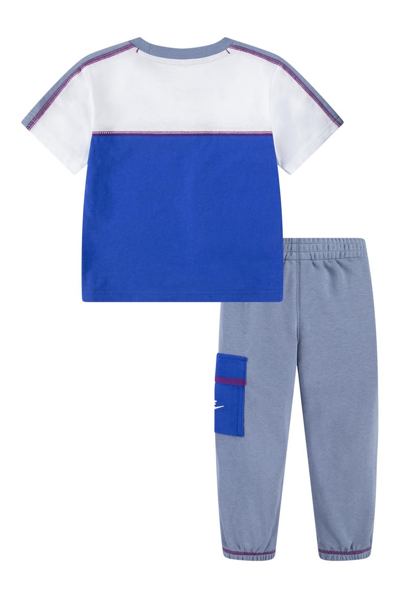 Kids' Reimagine T-Shirt & Cargo Sweatpants Set, Alternate, color, ASHEN SLATE