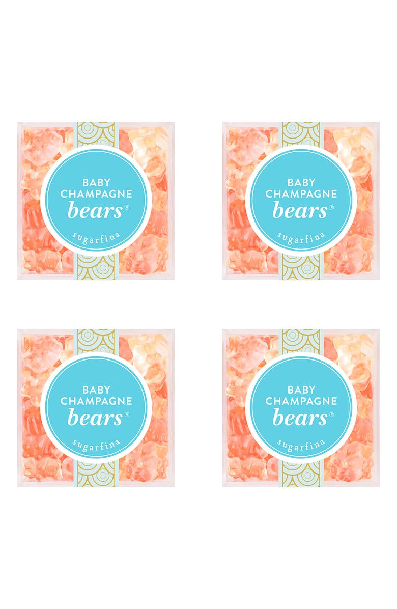 sugarfina Baby Champagne Bears Set of 4 Candy Cubes, Main, color, 