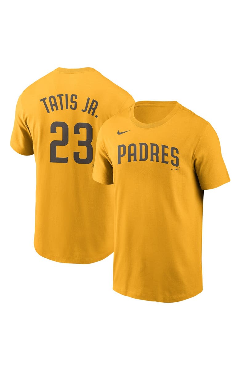 Nike Men's Nike Fernando Tatis Jr. Gold San Diego Padres Name & Number T-Shirt, Main, color, Gold
