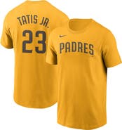 Nike Men's Nike Fernando Tatis Jr. Gold San Diego Padres Name & Number T-Shirt