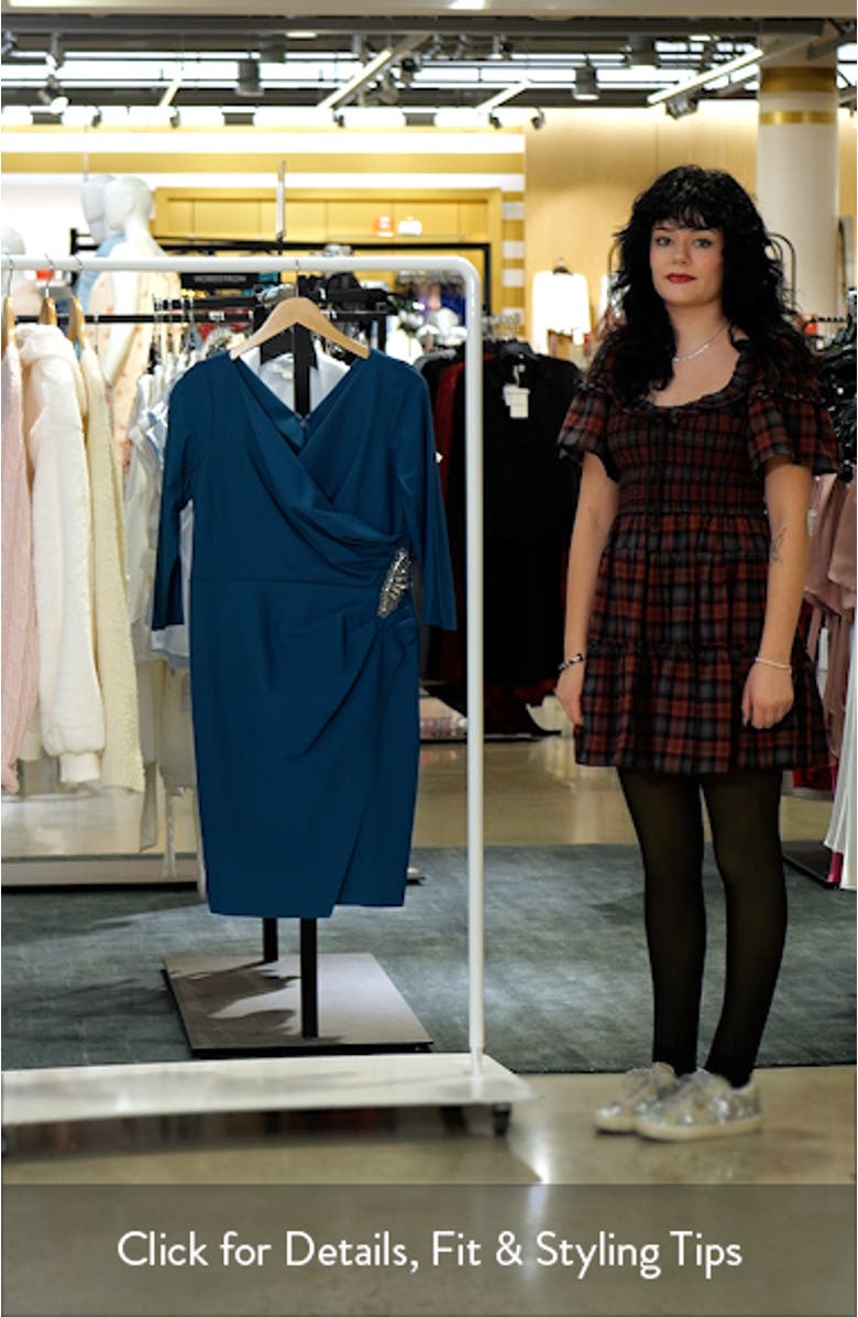 Beaded Detail Cocktail Sheath Dress, sales video thumbnail