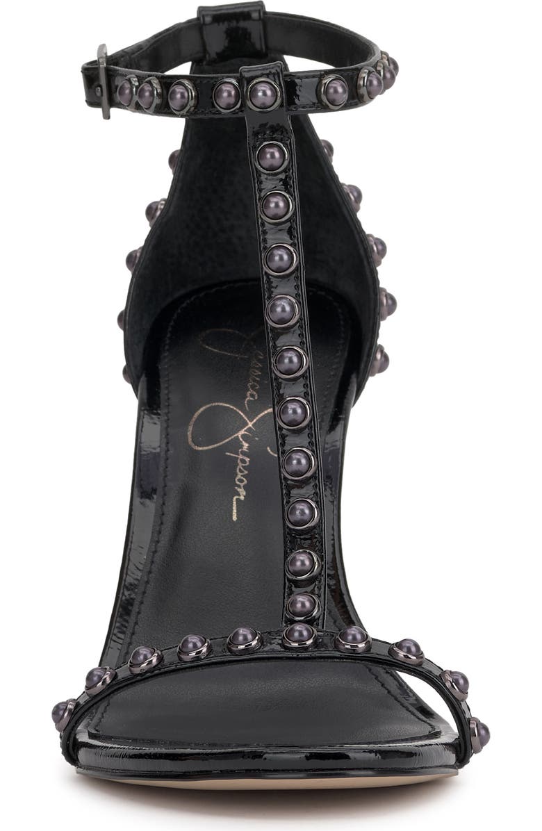 Jessica Simpson Qylla Ankle Strap Stiletto Sandal, Alternate, color, Black 01