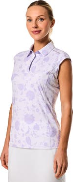 Coolibar Women's Performance Sleeveless Polo, UPF 50+ Sun Protection, Dew