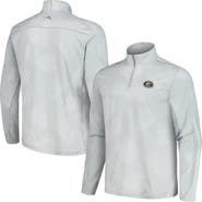 Tommy Bahama Men's Tommy Bahama Gray Georgia Bulldogs Delray Frond IslandZone Half-Zip Jacket
