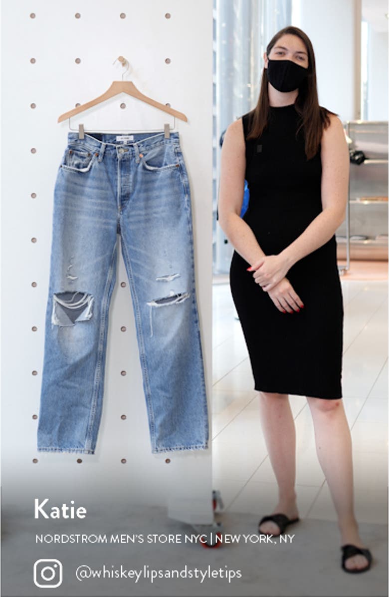 Women's Comfy '90s High Waist Straight Leg Jeans, sales video thumbnail