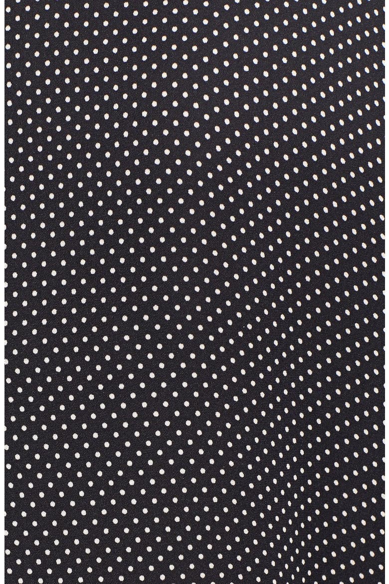 Polka Dot Sweater with Shirttail Hem, Alternate, color, BLACK/ WHITE