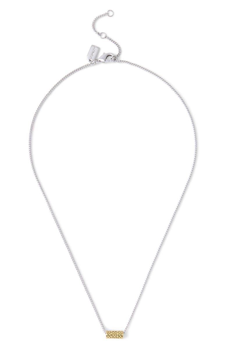 COACH Logo Bead Chain Necklace, Alternate, color, 