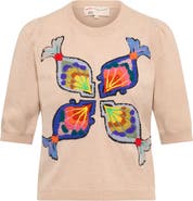 Maison Common Embroidered Half Sleeve Pullover