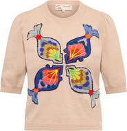 Maison Common Embroidered Half Sleeve Pullover