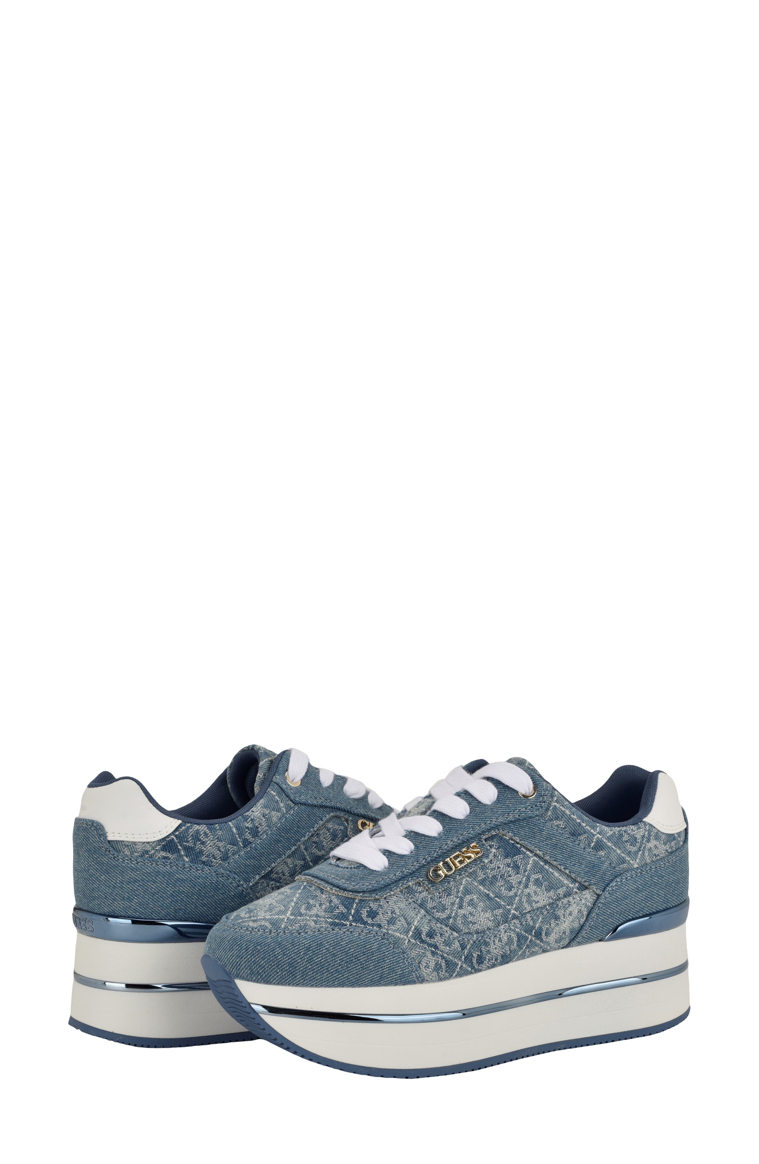 GUESS Hansin Platform Sneaker, Alternate, color, Blue