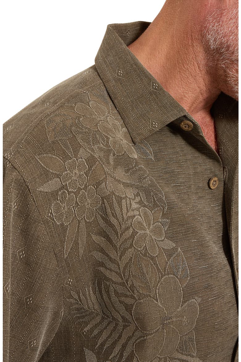 Kona Luxe Silk Button-Up Shirt, Alternate, color, AUBERAGE