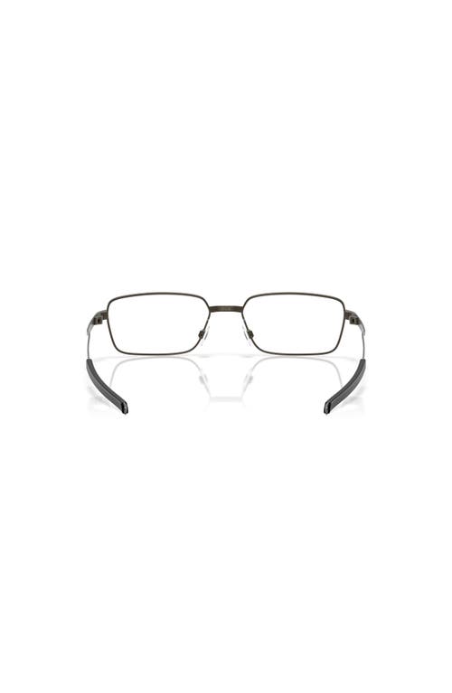 Oakley 57mm Rectangle Optical Glasses In Metallic