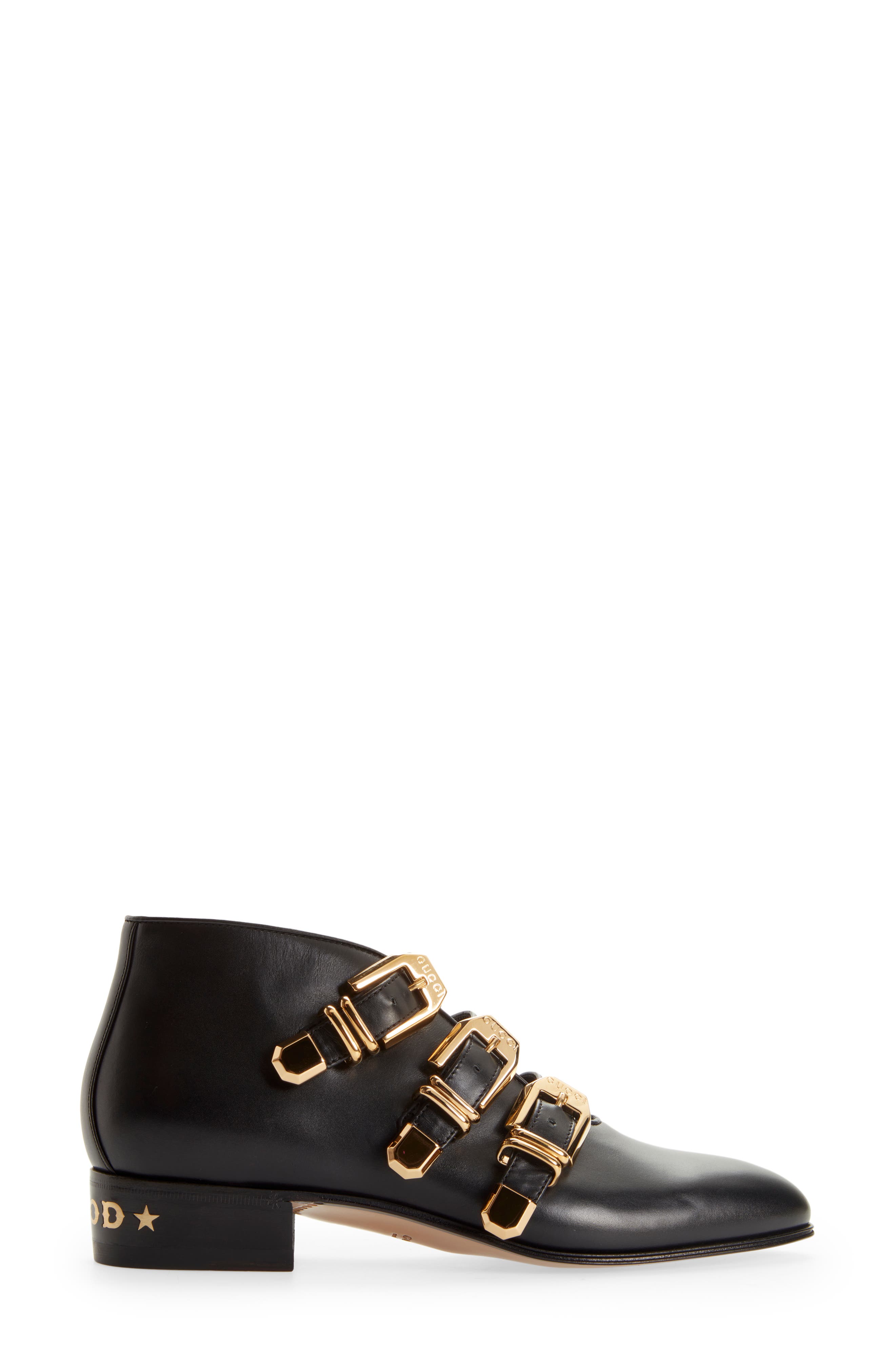 Gucci Hollywood Buckle Bootie, Alternate, color, 