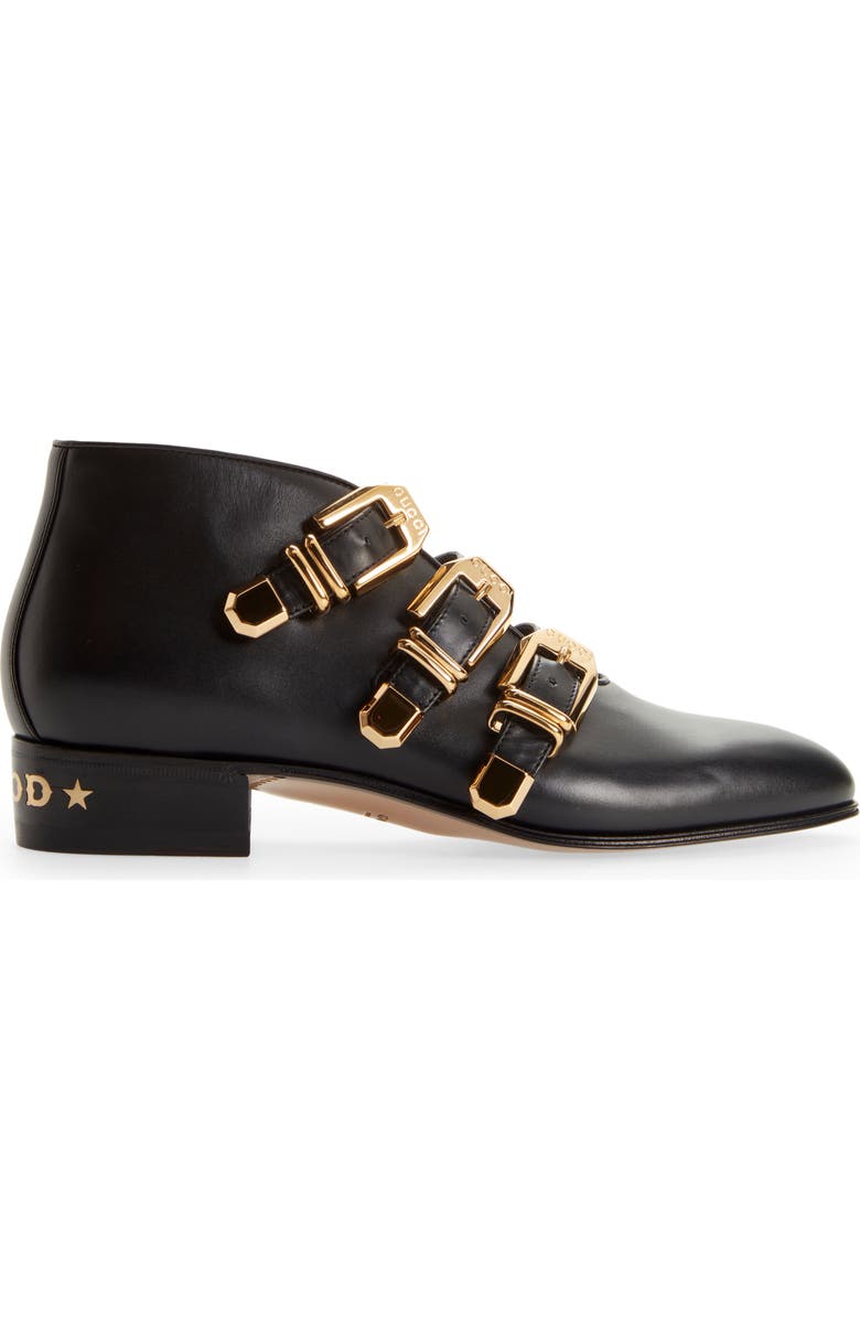 Gucci Hollywood Buckle Bootie, Alternate, color,