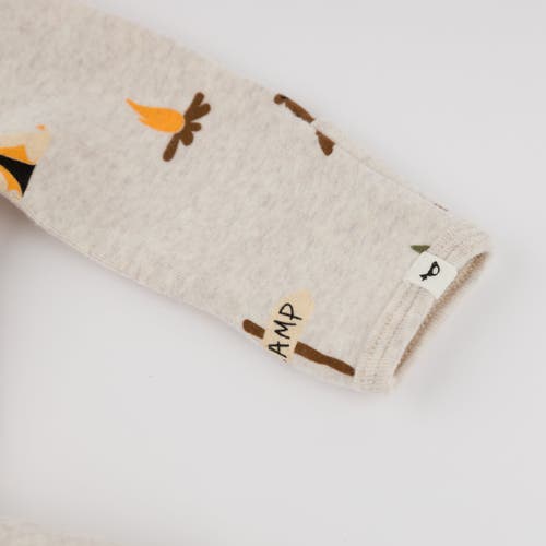 Oh Baby! Brand Camping Print Knotted Gown- Infant In Neutral