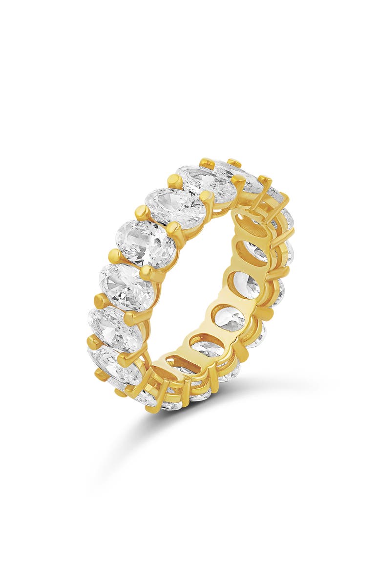 Cubic Zirconia Eternity Band, Main, color, GOLD