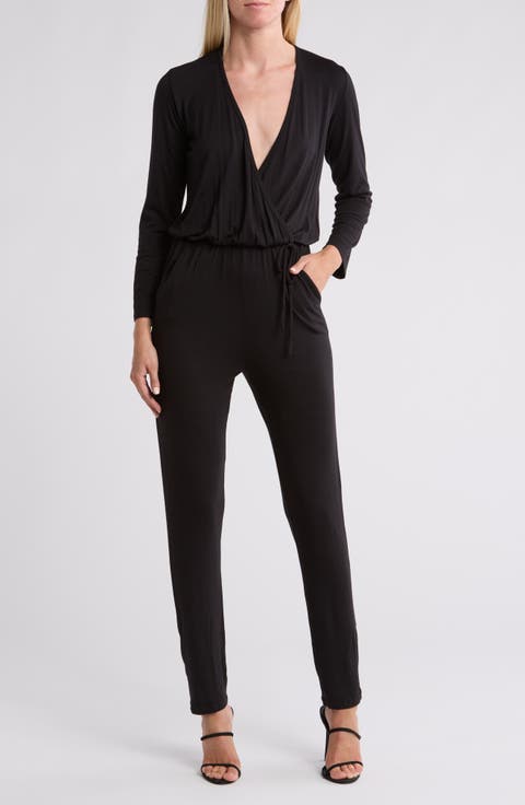 Long Sleeve Tie Waist Jumpsuit