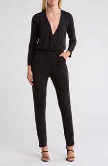 GO COUTURE Long Sleeve Tie Waist Jumpsuit