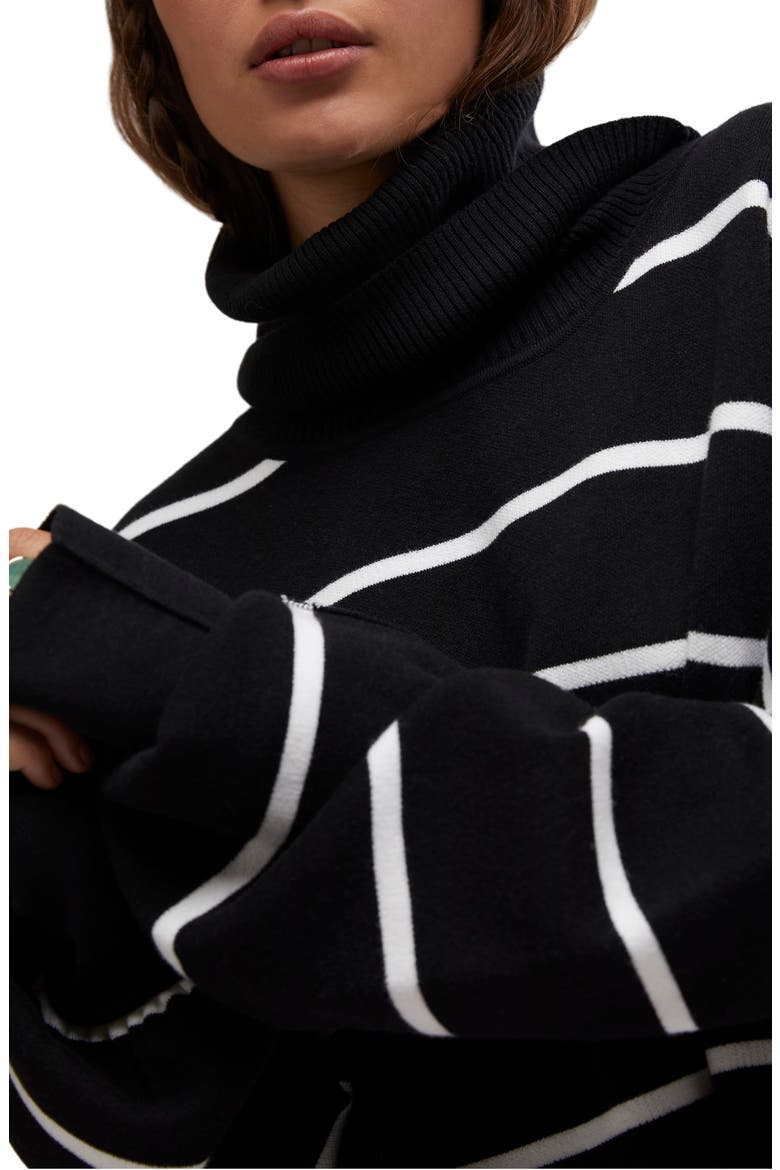 Paulie Stripe Turtleneck Sweater, Alternate, color, SMOKED PEARL COMBO