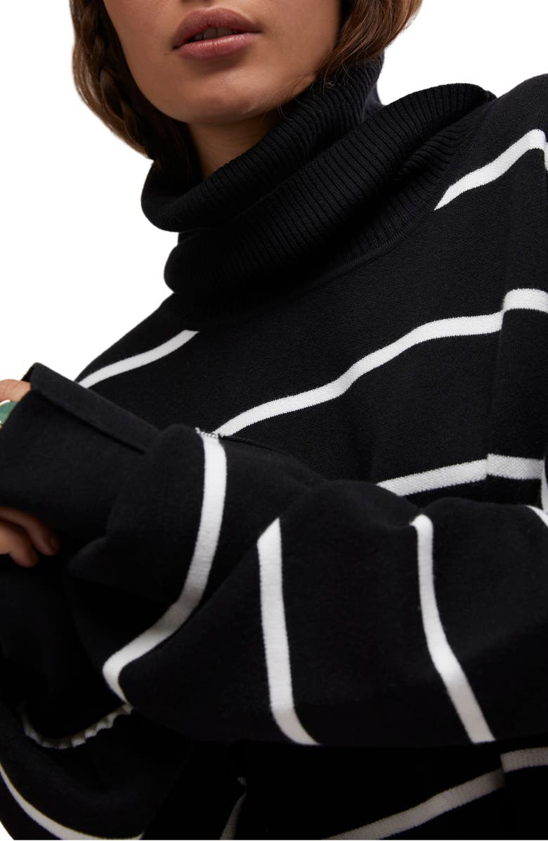 Free People Paulie Stripe Turtleneck Sweater, Alternate, color,