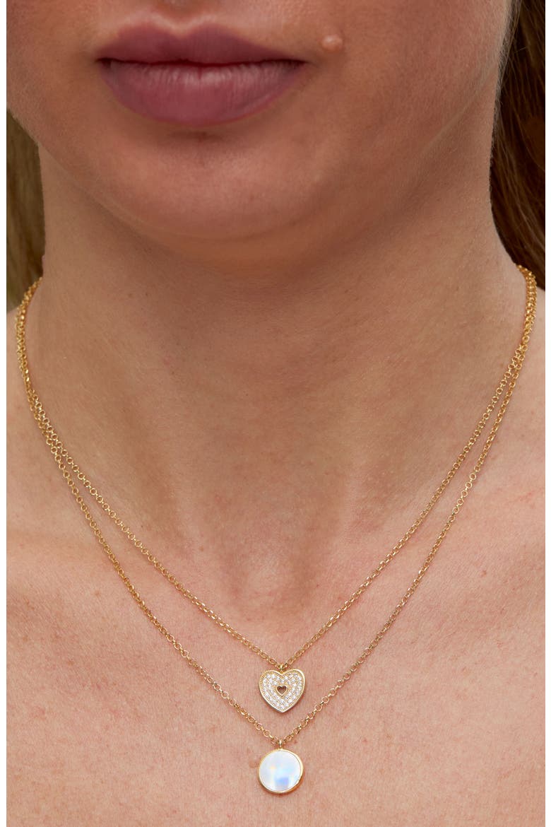 Layered Pendant Chain Necklace, Alternate, color, YELLOW