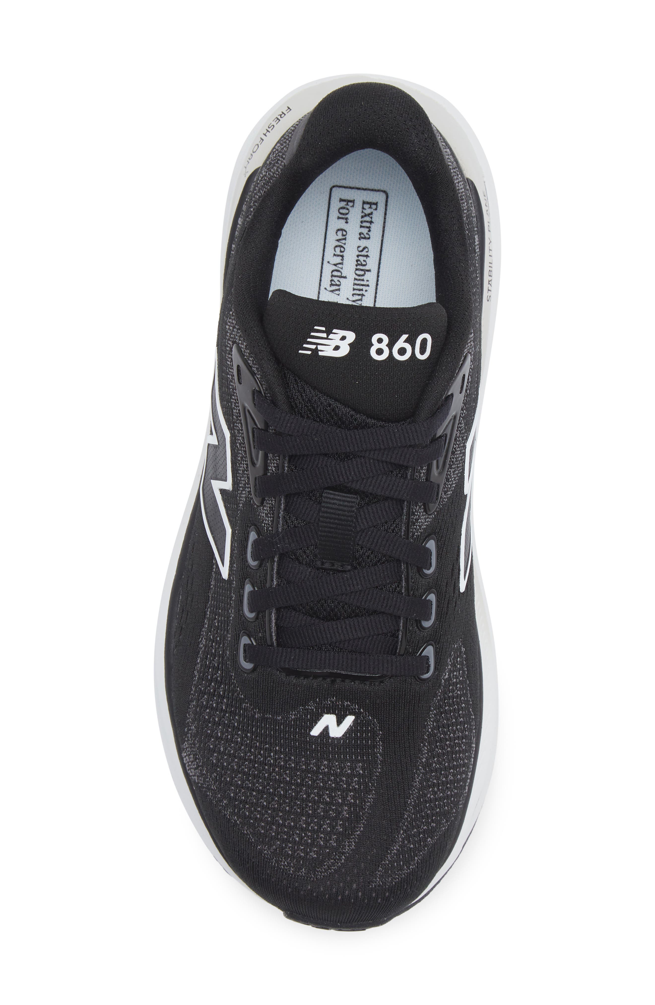 New Balance Fresh Foam X 860 v15 Running Shoe, Alternate, color, Black/Nb 103 White