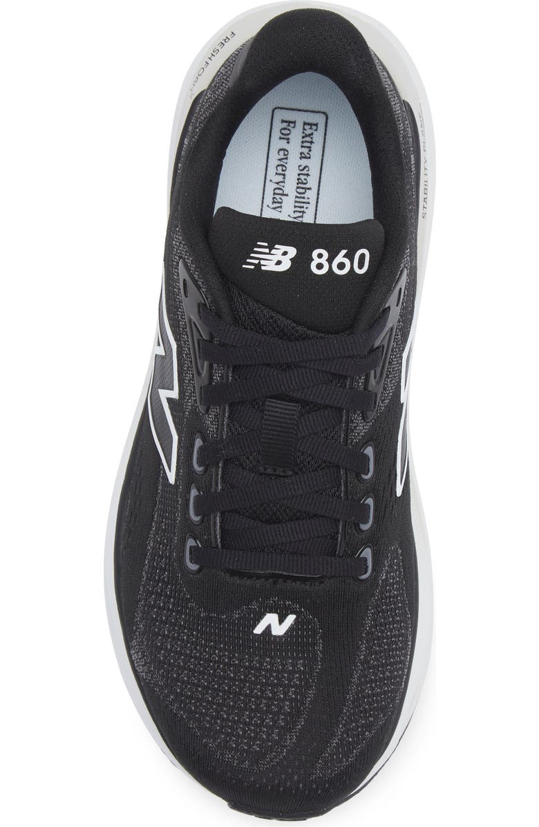 New Balance Fresh Foam X 860 v15 Running Shoe, Alternate, color, Black/Nb 103 White