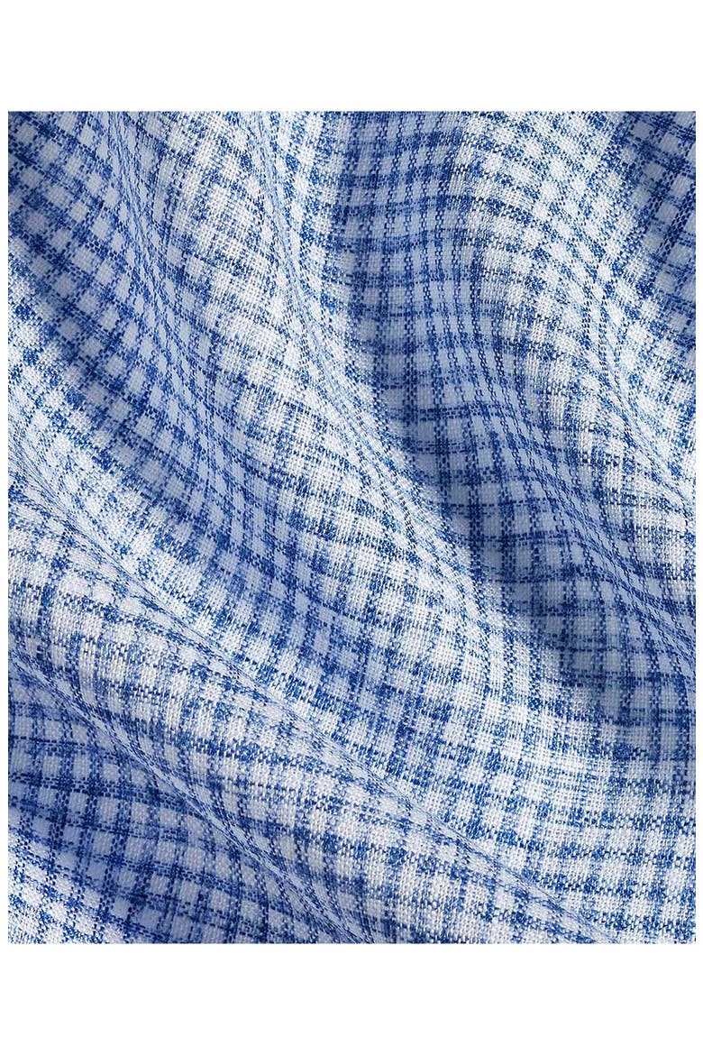 Linen Check Sport Shirt, Alternate, color, WHITE/ NAVY