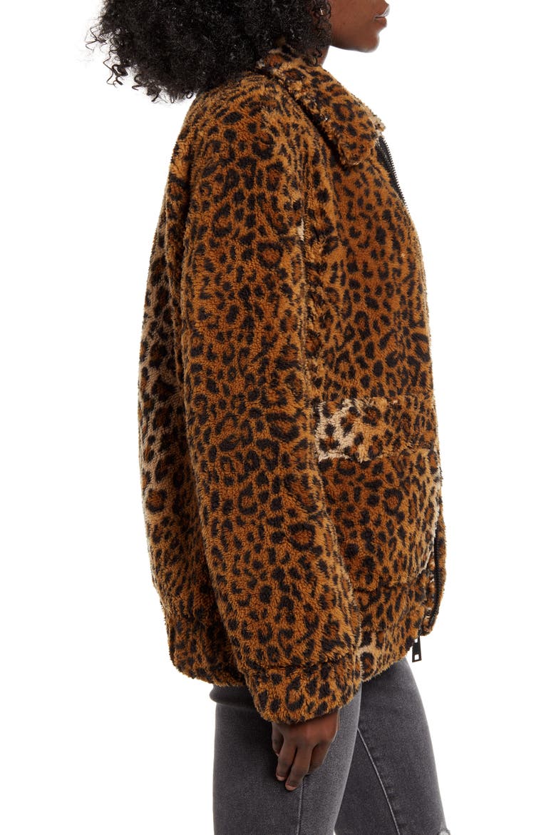 Levi's® Leopard Print Faux Fur Jacket, Alternate, color, LEOPARD