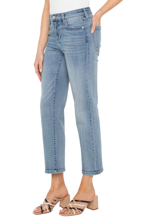 Shop Liverpool Los Angeles Kennedy Mid Rise Ankle Straight Leg Jeans In Camino Real