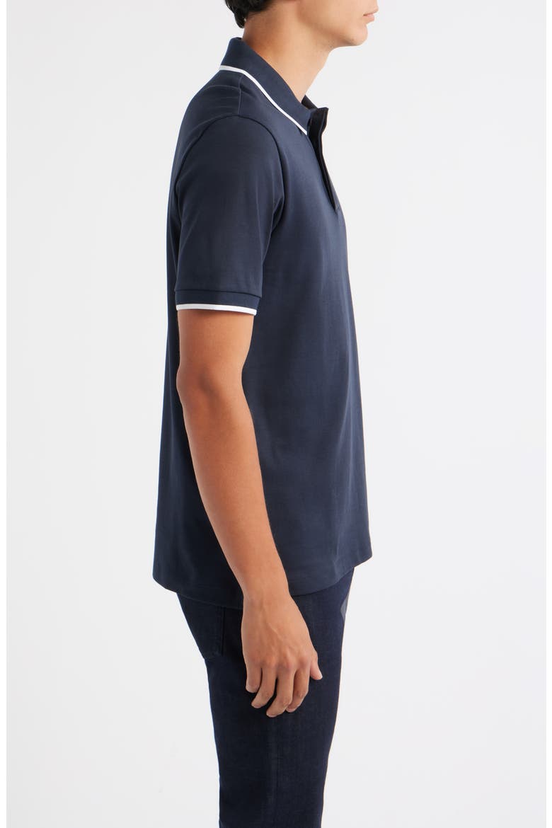Parlay Tipped Cotton Polo, Alternate, color, DARK BLUE