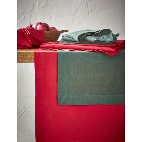 Tag Threads Slub Red Tablecloth In Red