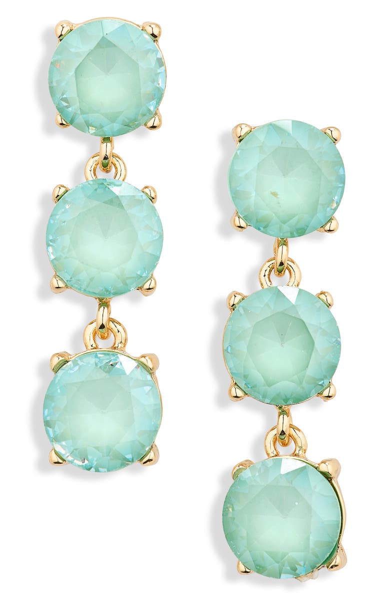 Cara Stone Linear Drop Earrings, Main, color, Blue