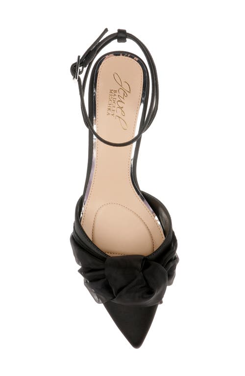Jewel Badgley Mischka Favor Ankle Strap Pointed Toe Kitten Heel Pump