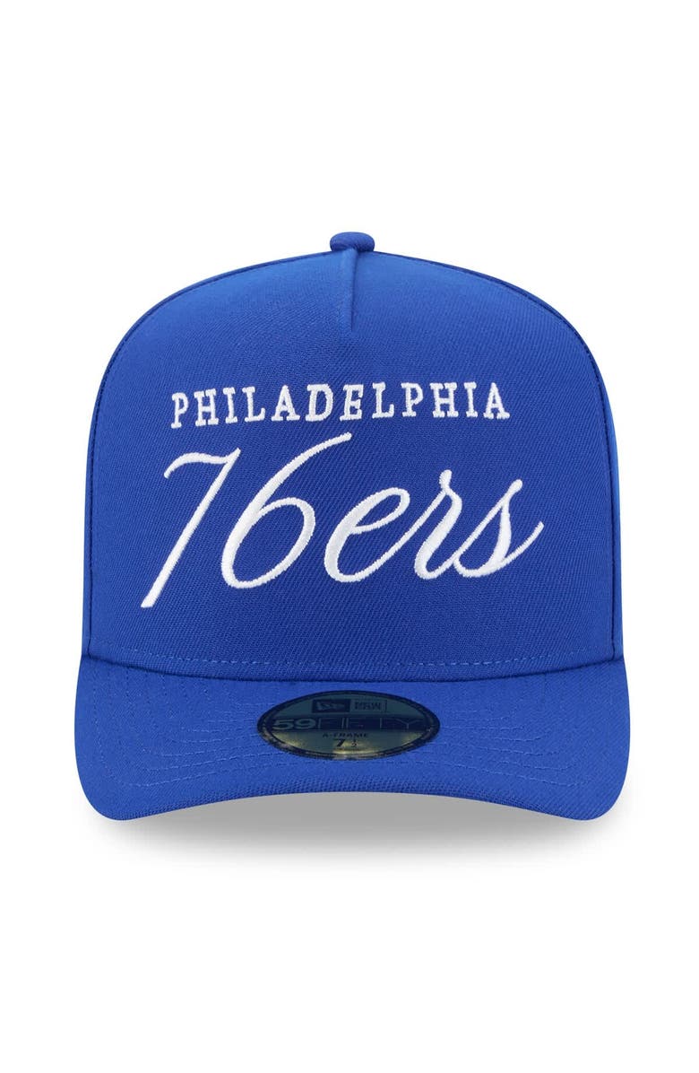 New Era Men's New Era Royal Philadelphia 76ers 2025 NBA Draft A-Frame 59FIFTY Fitted Hat, Alternate, color, Royal