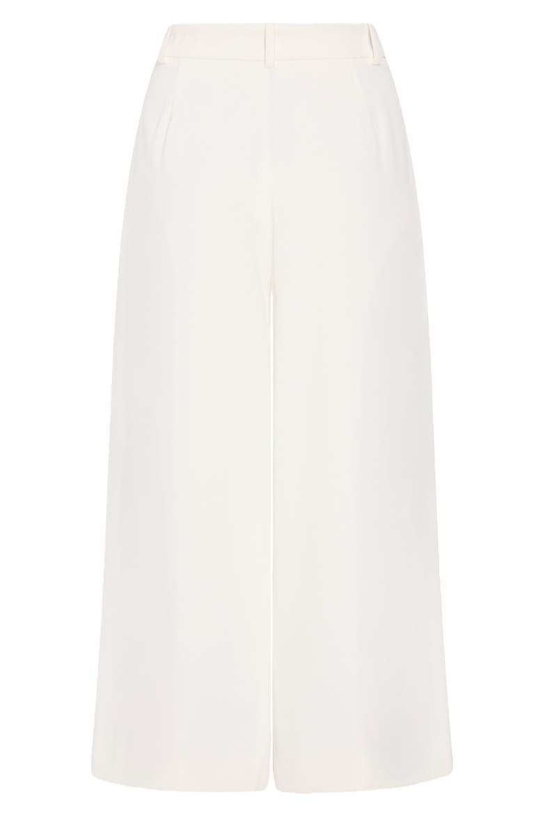 Layla Pleated Culottes, Alternate, color, WHITE