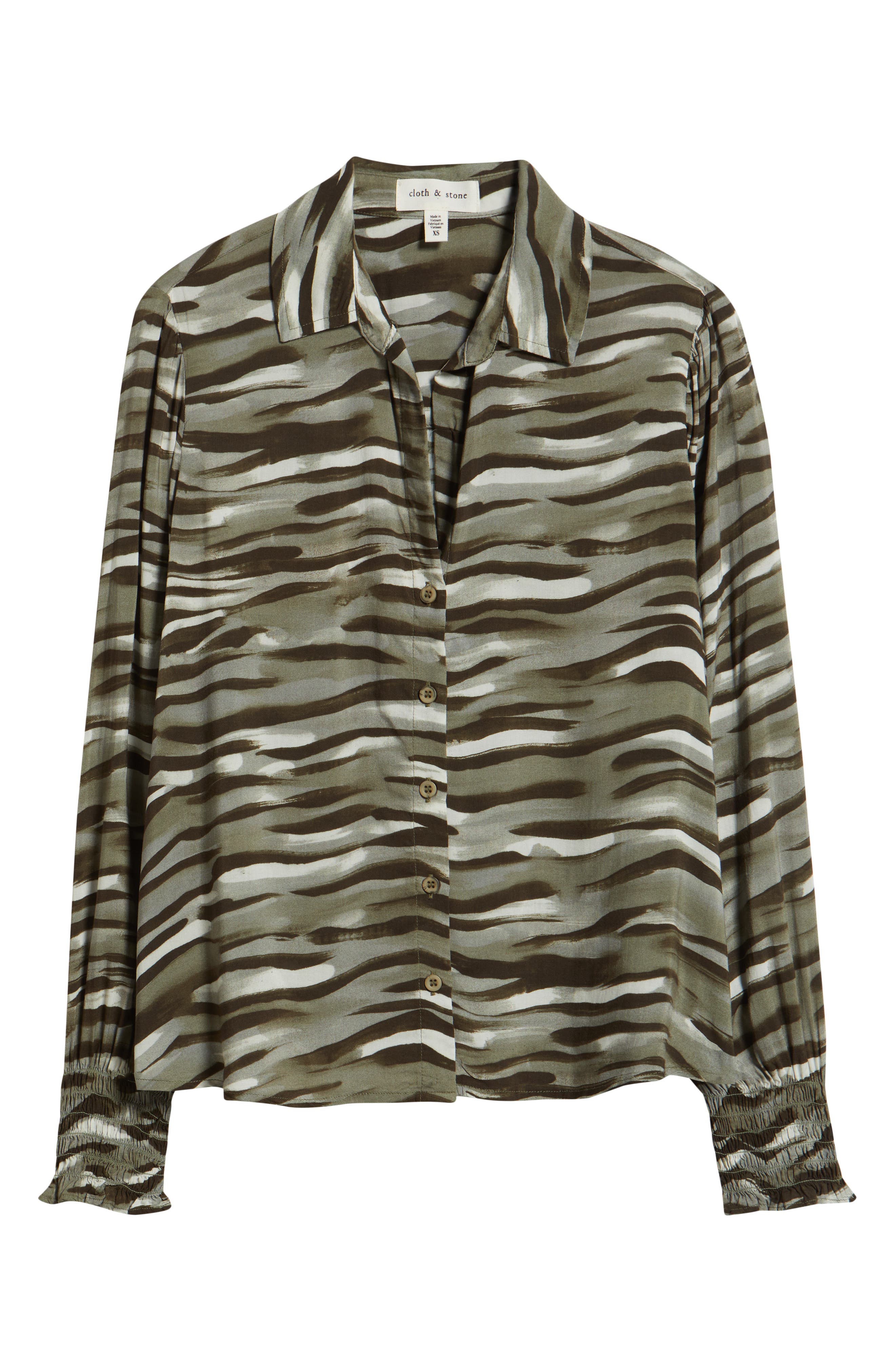 Cloth & Stone Zebra Print Shirt In Multi