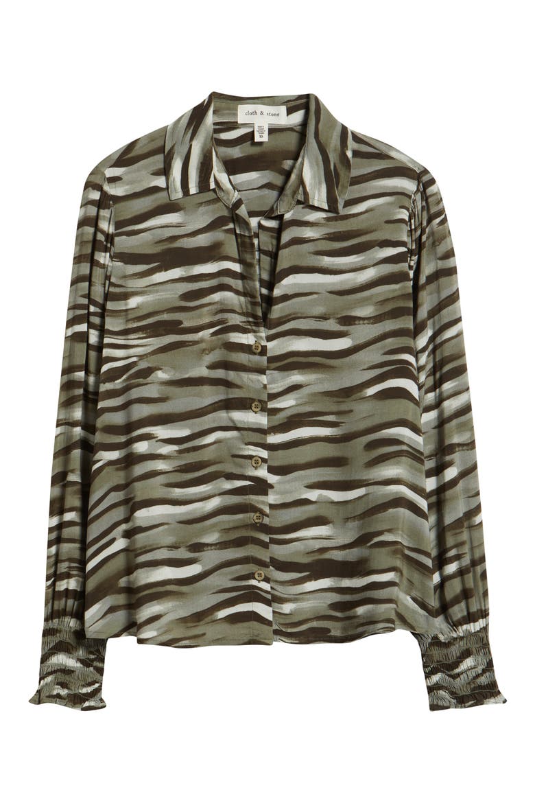 Zebra Print Shirt, Alternate, color, BRUSHED ZEBRA PRINT