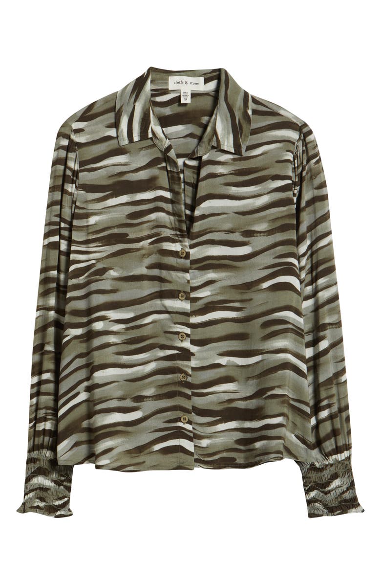 Cloth & Stone Zebra Print Shirt, Alternate, color, Brushed Zebra Print