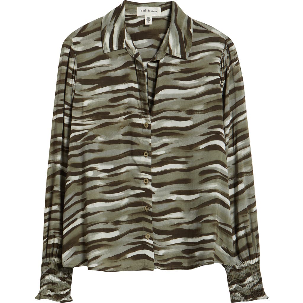 Cloth & Stone Zebra Print Shirt In Multi