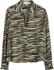 Cloth & Stone Zebra Print Shirt